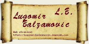 Lugomir Balzamović vizit kartica